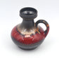 Mid-Century Roth Keramik Ebernhahn WGP Fat-Lava Vase 1970s Rote Fat-Lava Design