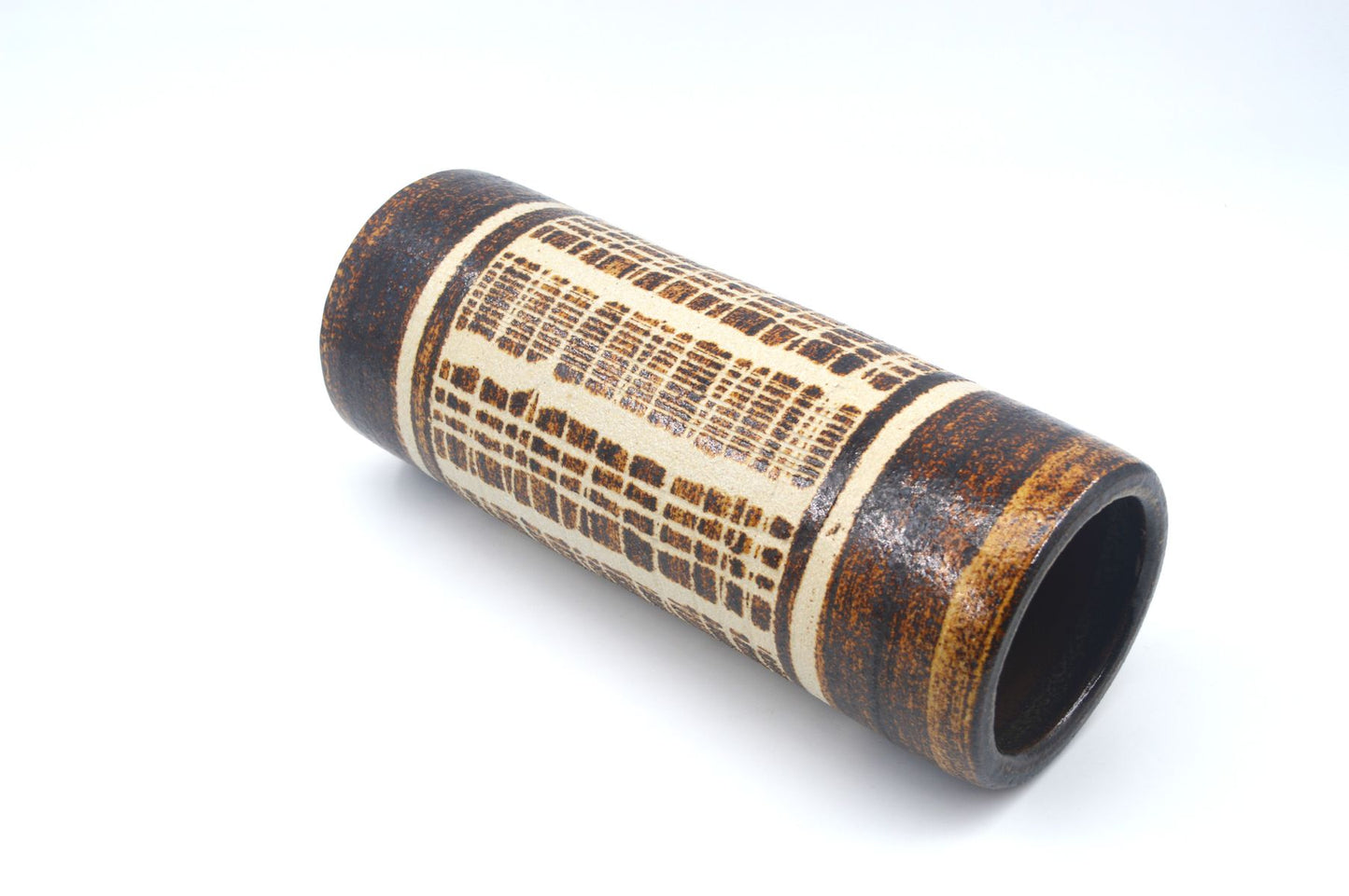 Große XL Vintage VEB Keramik Coswig Vase 1970s DDR Vintage handgefertigte modernistische Studiokeramik Vase - Ostdeutsches MCM Design