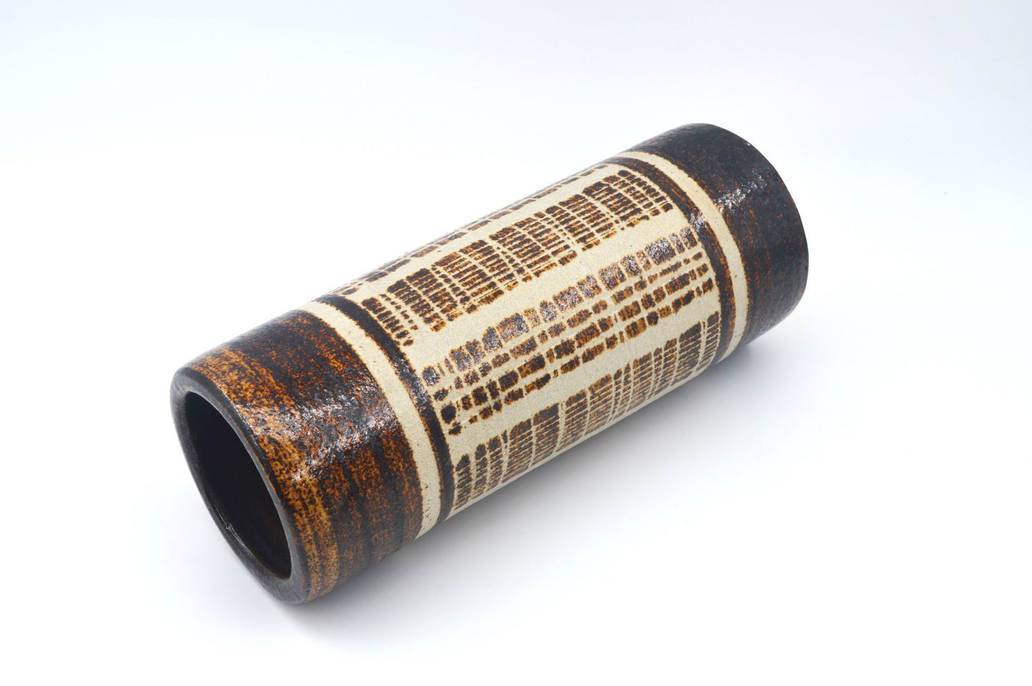 Große XL Vintage VEB Keramik Coswig Vase 1970s DDR Vintage handgefertigte modernistische Studiokeramik Vase - Ostdeutsches MCM Design