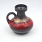 Mid-Century Roth Keramik Ebernhahn WGP Fat-Lava Vase 1970s Rote Fat-Lava Design