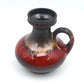 Mid-Century Roth Keramik Ebernhahn WGP Fat-Lava Vase 1970s Rote Fat-Lava Design