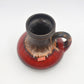 Mid-Century Roth Keramik Ebernhahn WGP Fat-Lava Vase 1970s Rote Fat-Lava Design