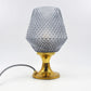 Mid-Century Jablonecke Sklarne Medzilaborce 1970s Design Kristallglas Tischlampe