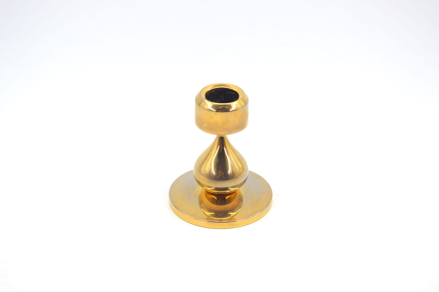 Vintage Design Asmussen Danmark 24 Karat vergoldete Design Kerzenhalter Hugo Asmussen Design 1970s dänische MCM Designklassiker