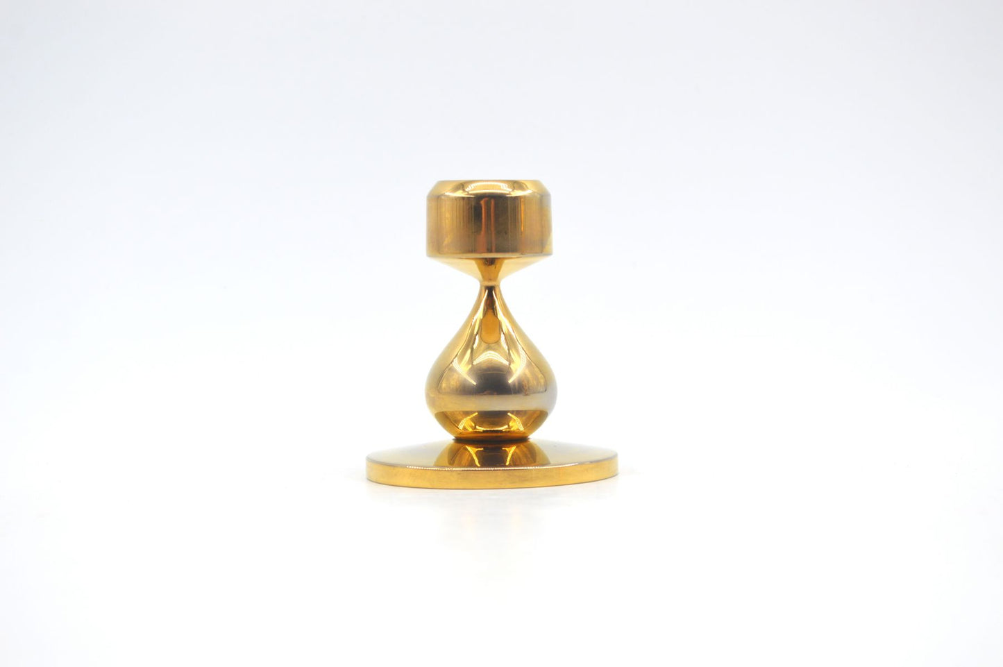 Vintage Design Asmussen Danmark 24 Karat vergoldete Design Kerzenhalter Hugo Asmussen Design 1970s dänische MCM Designklassiker