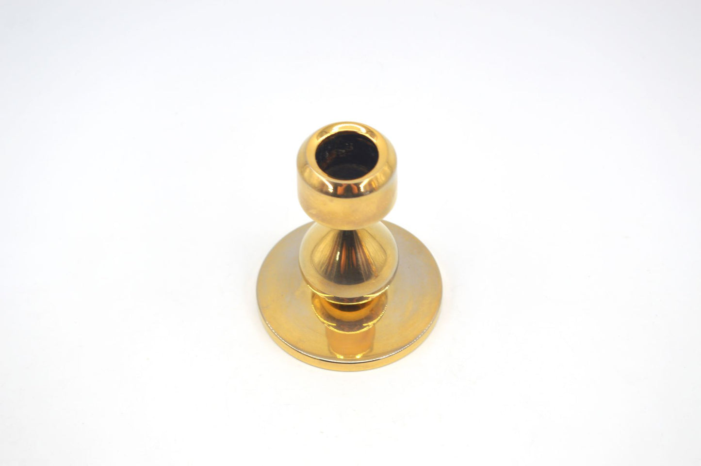 Vintage Design Asmussen Danmark 24 Karat vergoldete Design Kerzenhalter Hugo Asmussen Design 1970s dänische MCM Designklassiker