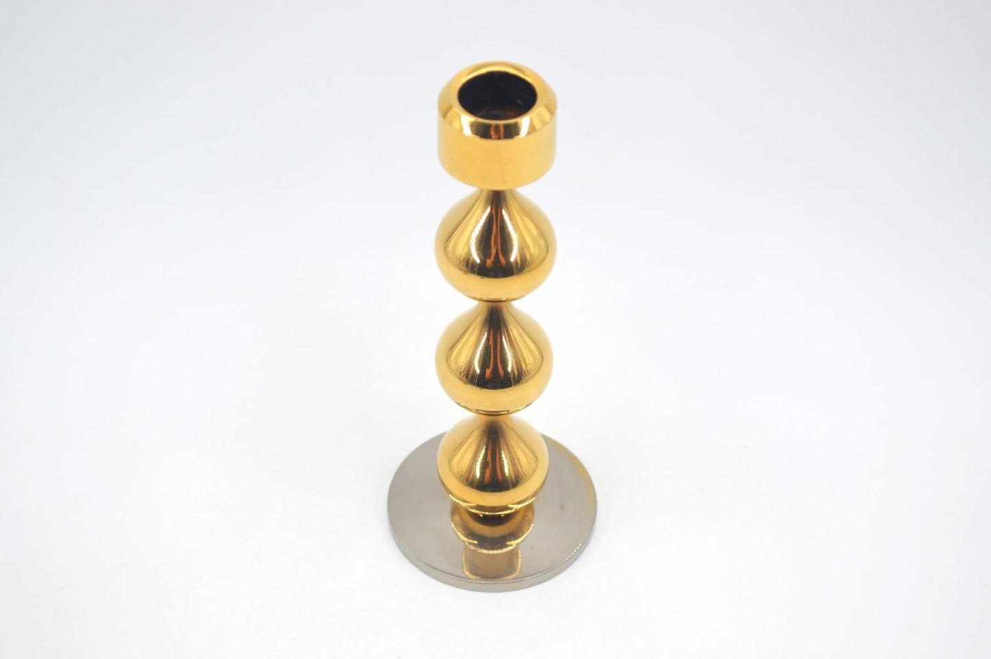 Vintage Design Asmussen Danmark 24 Karat vergoldete Design Kerzenhalter Hugo Asmussen Design 1970s dänische MCM Designklassiker