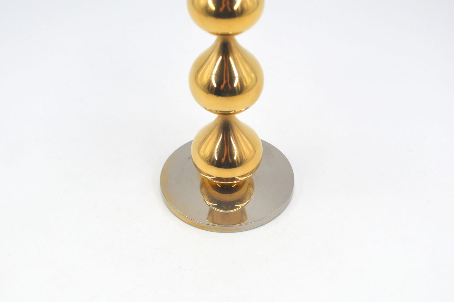 Vintage Design Asmussen Danmark 24 Karat vergoldete Design Kerzenhalter Hugo Asmussen Design 1970s dänische MCM Designklassiker