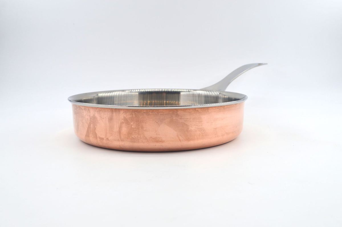 Seltene große Hackman Polaris Norway Kupferpfanne – norwegische Mid-Century Design Kupferpfanne, Vintage Hackman Polaris Designklassiker