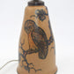 Große Lauritz Hjorth Bornholm Keramik Tischlampe 1930s Jugendstil Keramik mit Eulenmotiv – zeitgenössische skandinavische Skønvirke Design Kunstkeramik Lampe