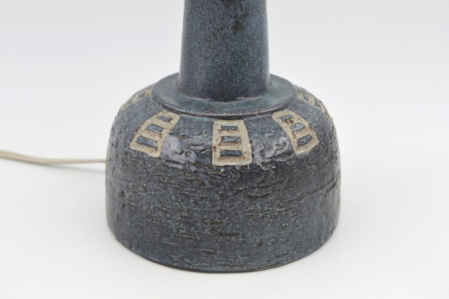 Große brutalistische Sejer Unic Danmark Studiokeramik Lampe - 1960s Mid-Century Fridtjof Sejersen ornamentale dänische Keramiklampe Unikat