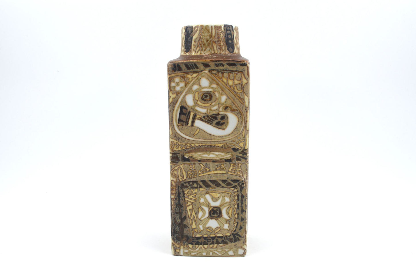Vintage Nils Thorsson Design Fajance Vase 719/3259 Royal Copenhagen Dänemark, Danish Design 1970er Jahre MCM dänischer Designklassiker