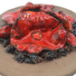 Mid-Century Fat-Lava signierte dänische Studiokeramik Wandplatte Made in Denmark 1970s Pop-Art dänische zeitgenössische Kunstkeramik