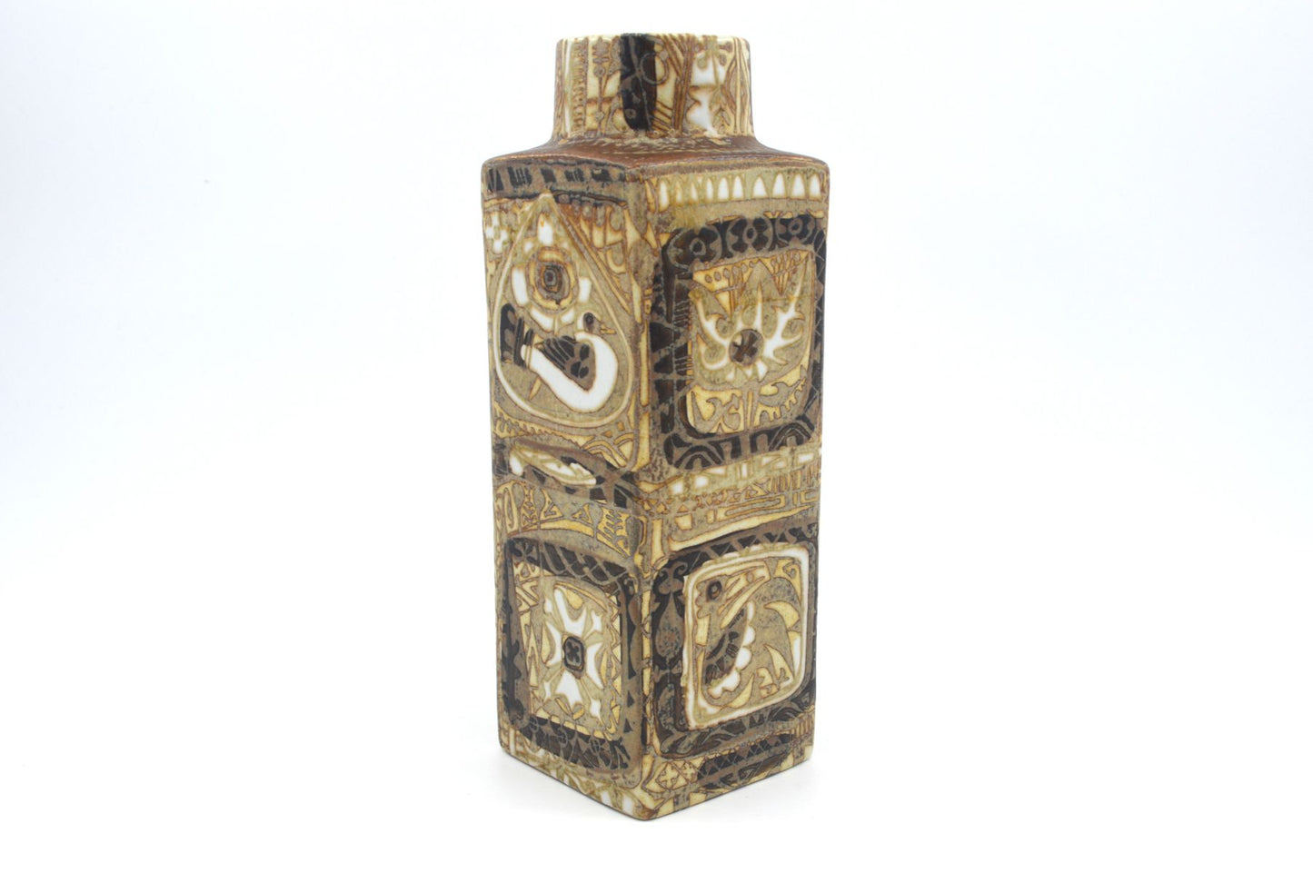 Vintage Nils Thorsson Design Fajance Vase 719/3259 Royal Copenhagen Dänemark, Danish Design 1970er Jahre MCM dänischer Designklassiker