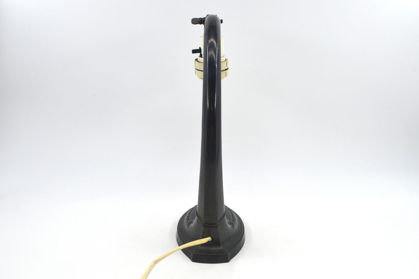 Antike Jugendstil Zinn Tischlampe mit Lampenschirm – 1920 dänisches Skønvirke Design Schreibtischleuchte – Art-Deco Bauhaus Design