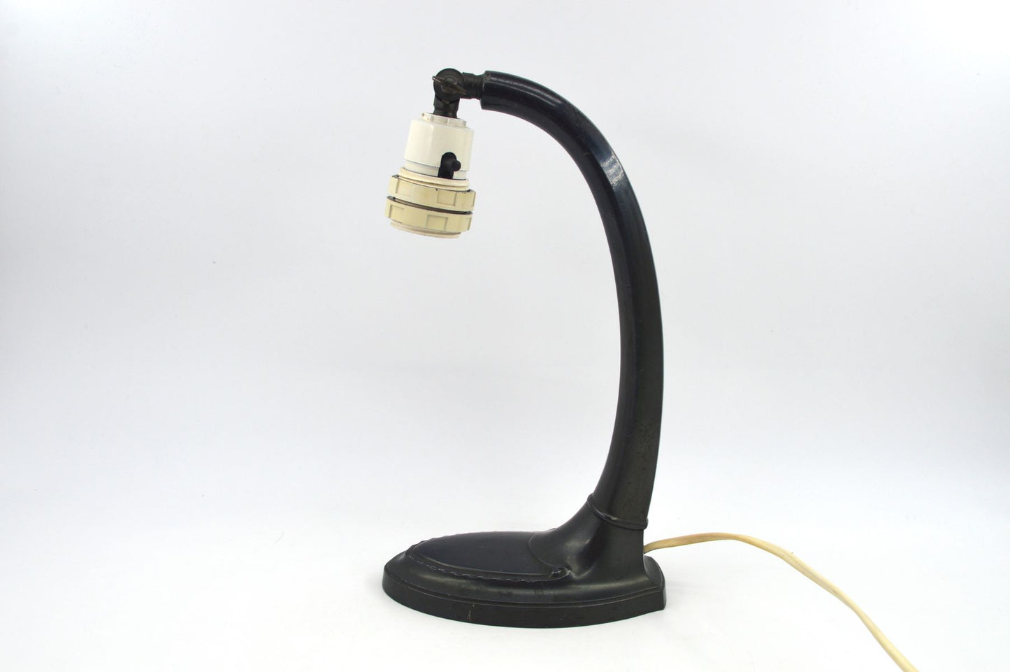 Antike Jugendstil Zinn Tischlampe mit Lampenschirm – 1920 dänisches Skønvirke Design Schreibtischleuchte – Art-Deco Bauhaus Design