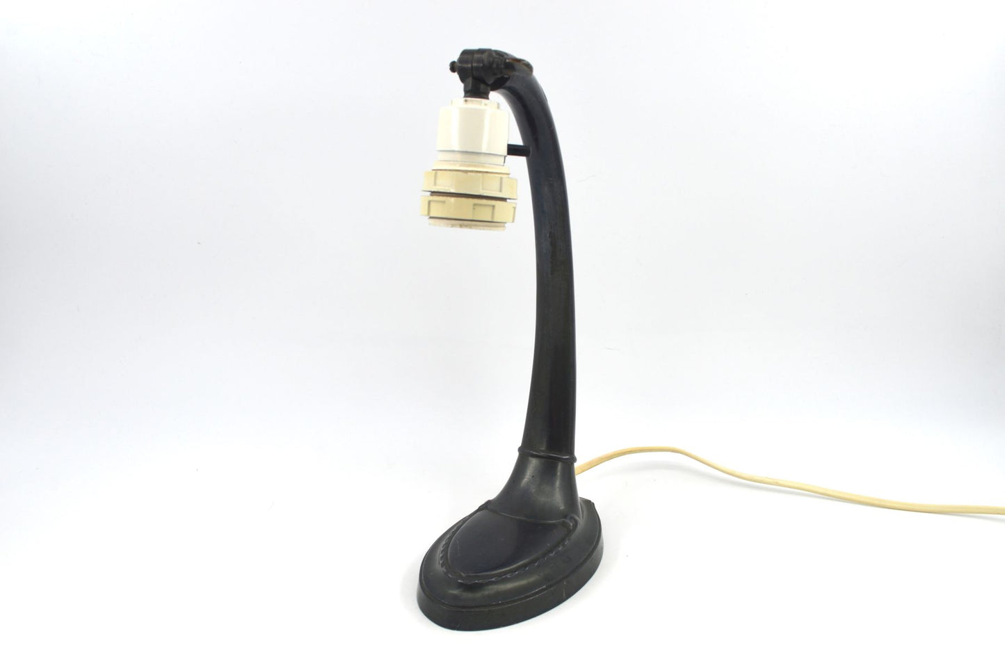 Antike Jugendstil Zinn Tischlampe mit Lampenschirm – 1920 dänisches Skønvirke Design Schreibtischleuchte – Art-Deco Bauhaus Design