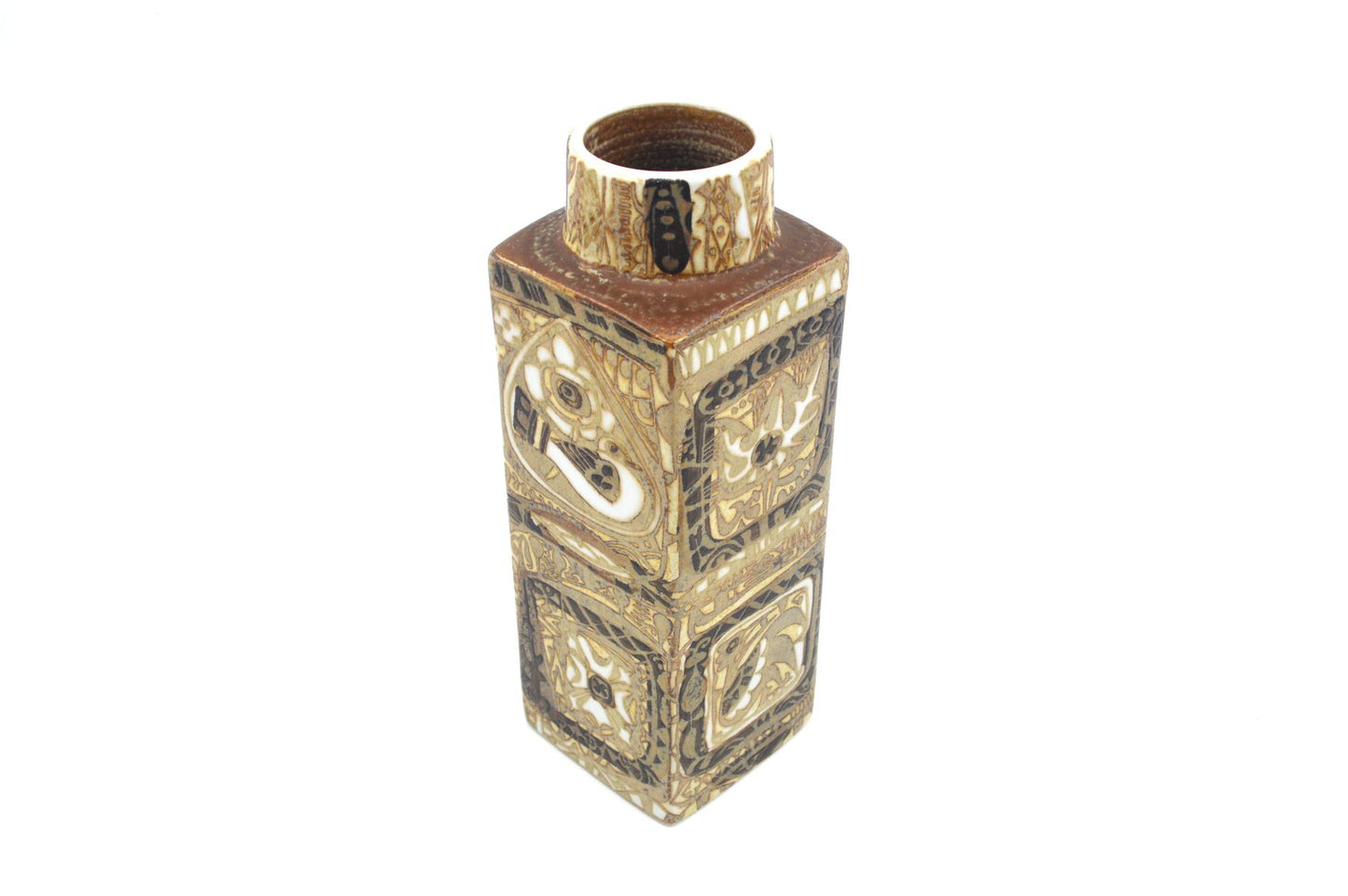 Vintage Nils Thorsson Design Fajance Vase 719/3259 Royal Copenhagen Dänemark, Danish Design 1970er Jahre MCM dänischer Designklassiker