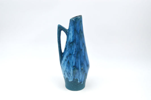 WGP Scheurich Keramik Fat-Lava Keramik Vase 271/22 Heinz Siery Design 1960s West German rote- und blaue Fat-Lava Glasur Pop-Art Design