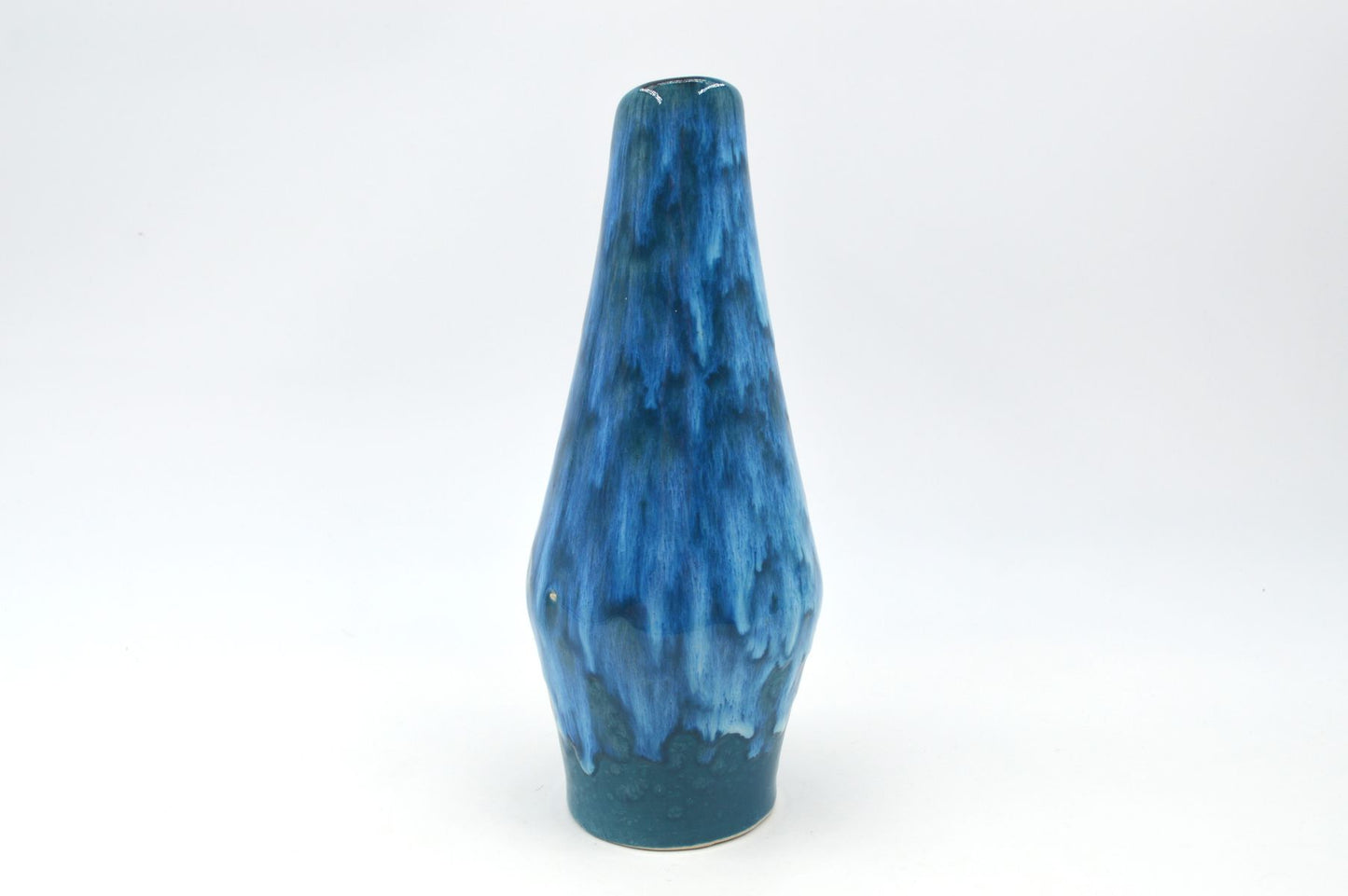 WGP Scheurich Keramik Fat-Lava Keramik Vase 271/22 Heinz Siery Design 1960s West German rote- und blaue Fat-Lava Glasur Pop-Art Design