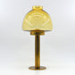 Hans Agne Jakobsson Markaryd Design Kerzenhalter L102/32 1960s Schwedischer Design Designklassiker aus Messing mit Rauchglas Lampenschirm – skandinavisches MCM Design