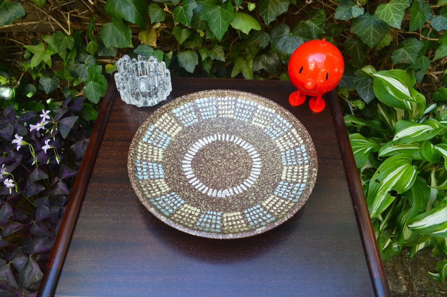 Vintage WGP Dümler & Breiden Fat-Lava Keramik Teller 289-29 1960s MCM Design zeitgenössische westdeutsches Mid-Century Modern Design