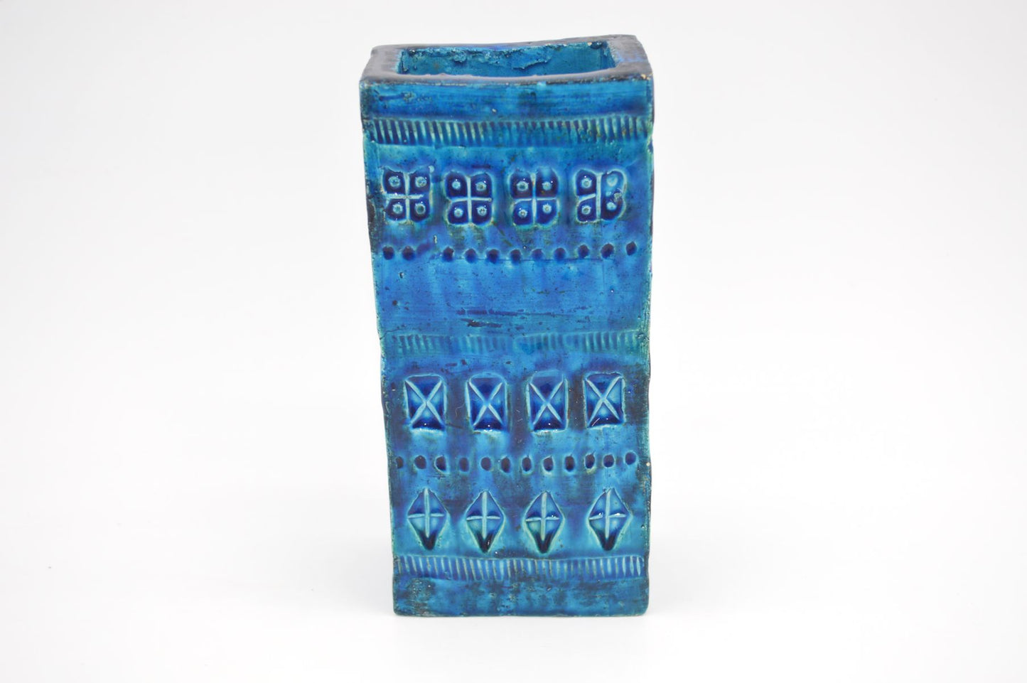 Mid-Century Bitossi Aldo Londi Design Vase 727/18 Rimini Blu 1960s Fat-Lava Design