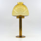 Hans Agne Jakobsson Markaryd Design Kerzenhalter L102/32 1960s Schwedischer Design Designklassiker aus Messing mit Rauchglas Lampenschirm – skandinavisches MCM Design