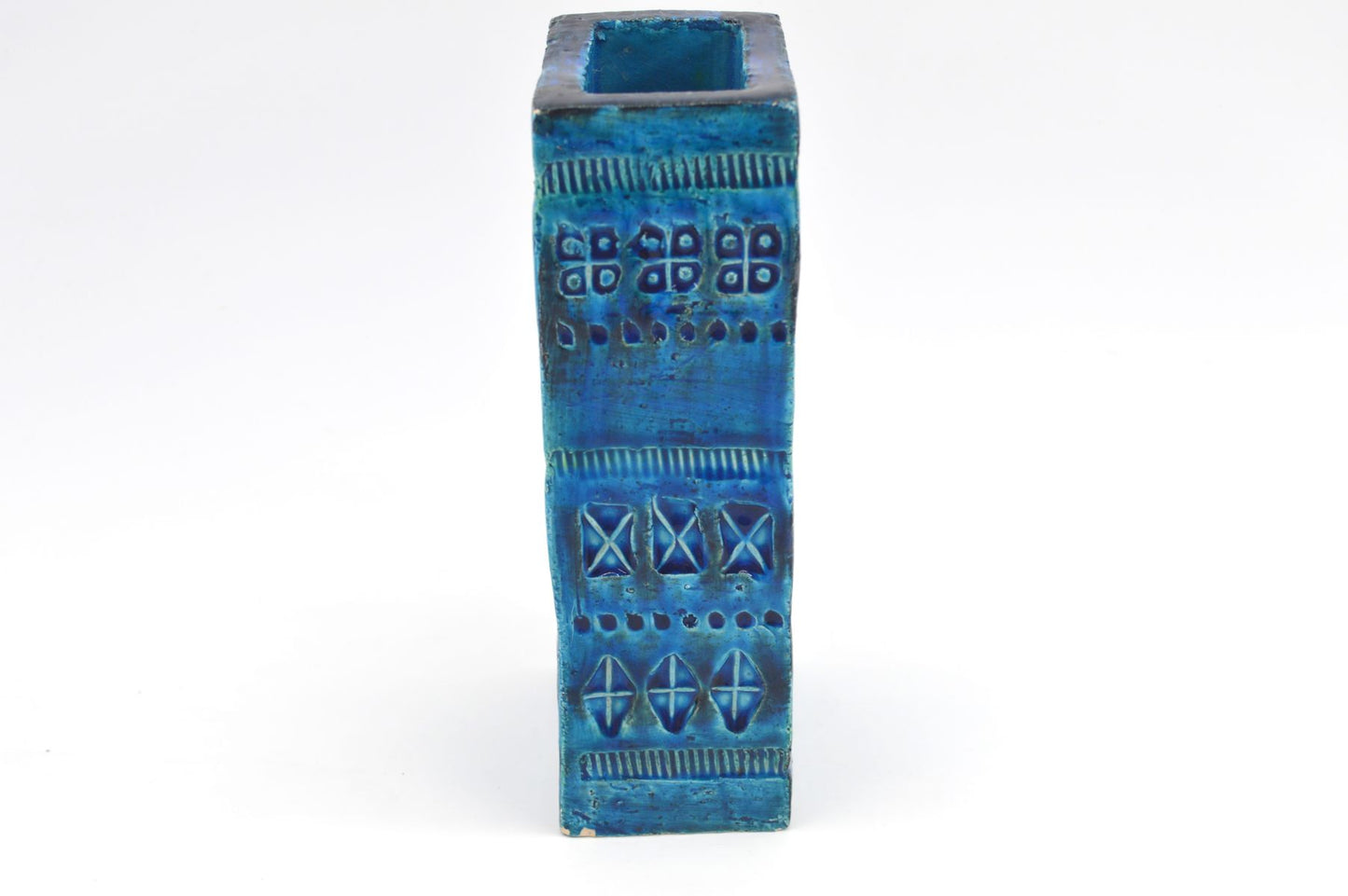 Mid-Century Bitossi Aldo Londi Design Vase 727/18 Rimini Blu 1960s Fat-Lava Design