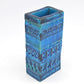 Mid-Century Bitossi Aldo Londi Design Vase 727/18 Rimini Blu 1960s Fat-Lava Design
