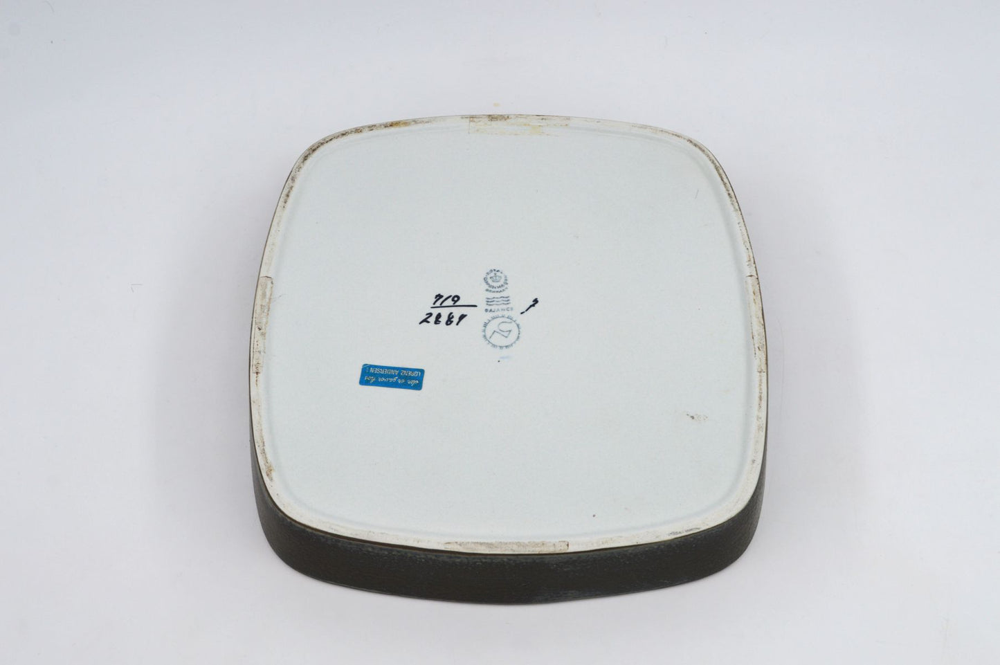 Vintage Royal Copenhagen 719/2884 Fajance Schale Dänemark, Nils Thorsson Design, Danish Design 1960er Jahre Baca Serie MCM Designklassiker