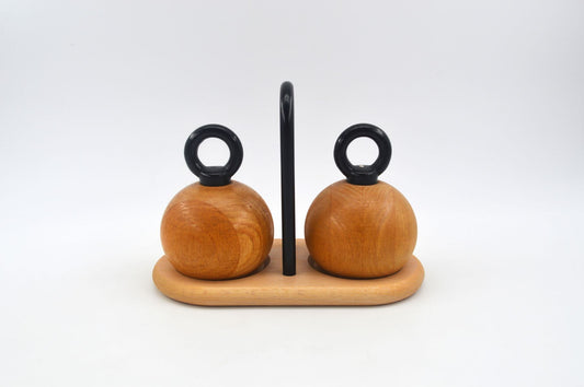 MCM Bodum Denmark kugelförmige Salz und Pfeffer Mühlen 1980s Richard Nissen Danish Modern Designklassiker - dänisches Vintage Design