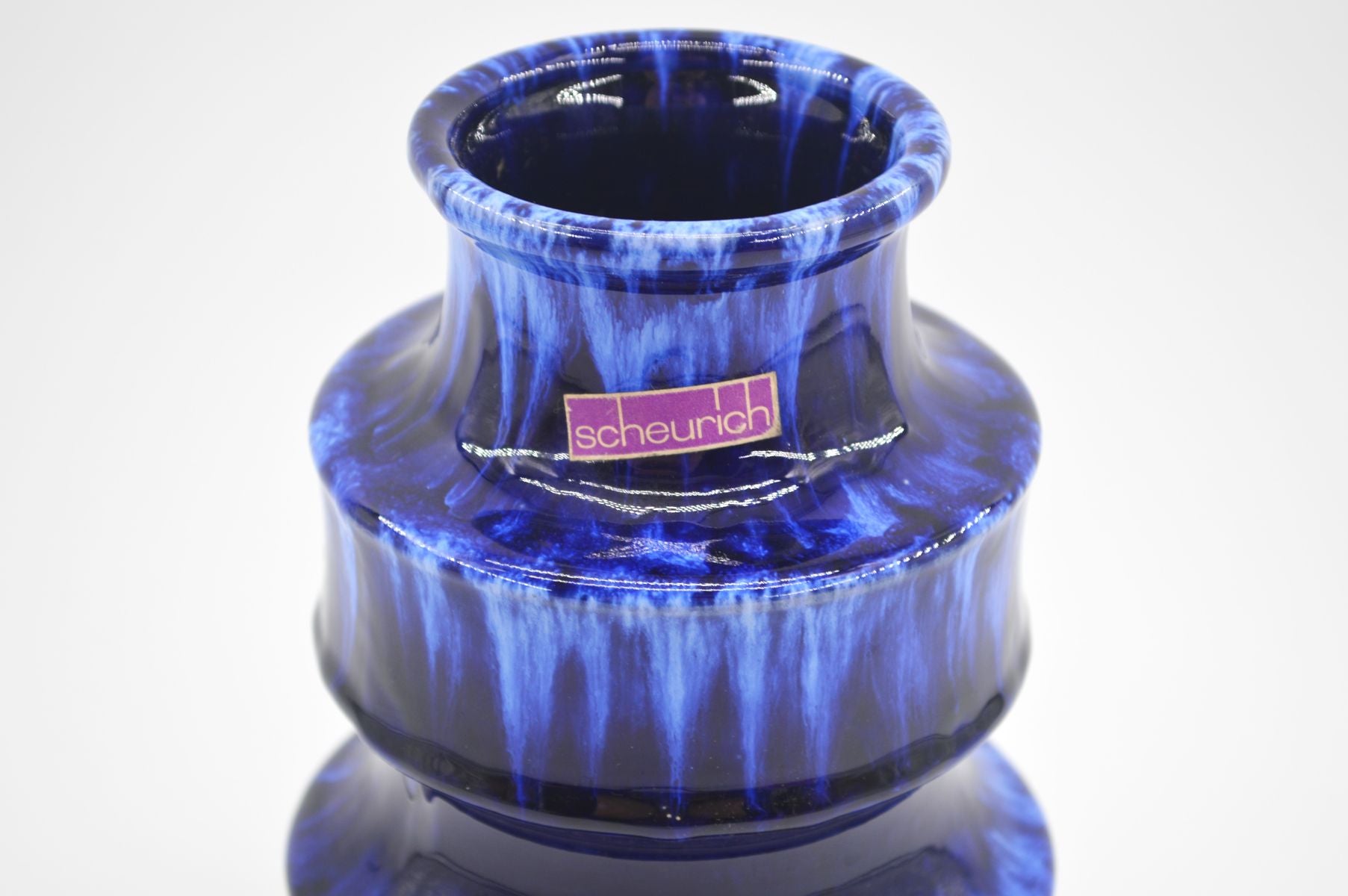 WGP Scheurich Fat-Lava Keramik Pagode Vase 267-20 1970s Pop