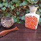 Ornamentale WGP Übelacker Keramik 1461/22 Fat-Lava Design Keramik Vase 1960s West German rote Fat-Lava Glasur Pop-Art Design