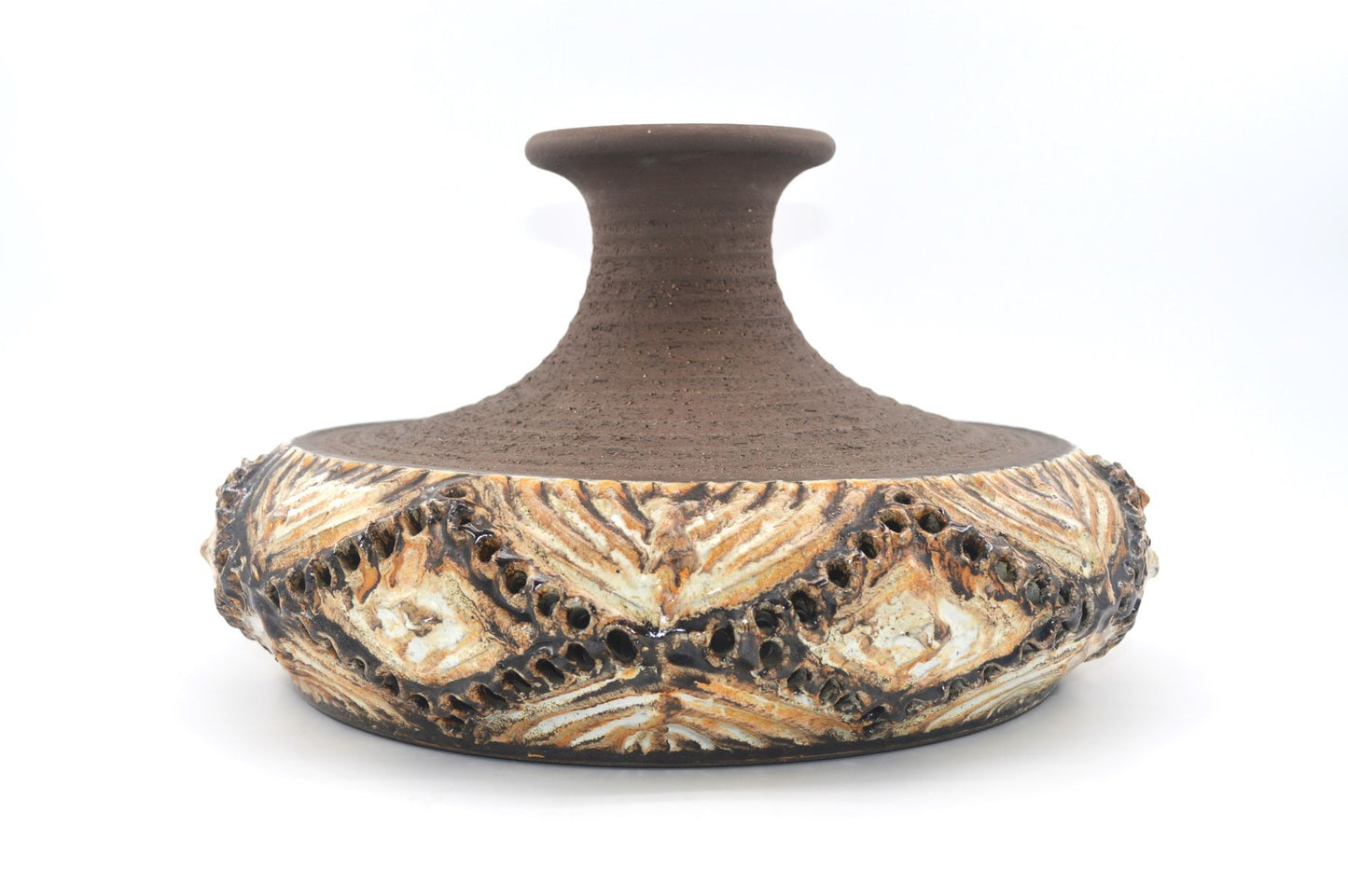 Unikat Demstrup Fat-Lava Studiokeramik Dänemark Hängelampe gefertigt von Ib Oluf Hansen 1970s Danish Design Moderne Kunstkeramik Lampe