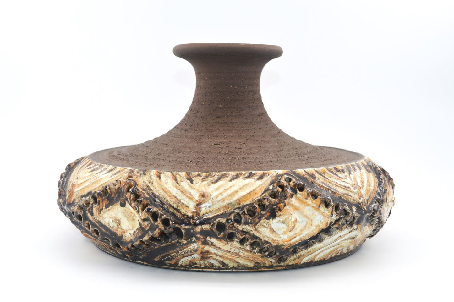 Unikat Demstrup Fat-Lava Studiokeramik Dänemark Hängelampe gefertigt von Ib Oluf Hansen 1970s Danish Design Moderne Kunstkeramik Lampe