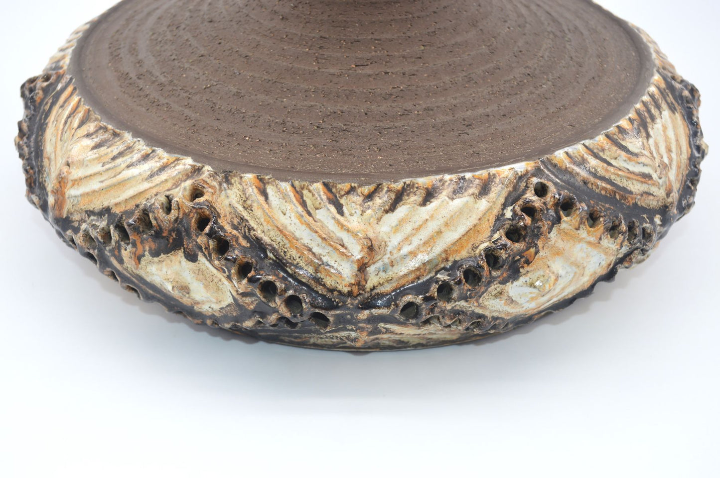 Unikat Demstrup Fat-Lava Studiokeramik Dänemark Hängelampe gefertigt von Ib Oluf Hansen 1970s Danish Design Moderne Kunstkeramik Lampe