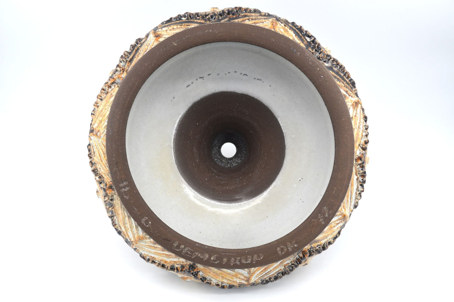 Unikat Demstrup Fat-Lava Studiokeramik Dänemark Hängelampe gefertigt von Ib Oluf Hansen 1970s Danish Design Moderne Kunstkeramik Lampe
