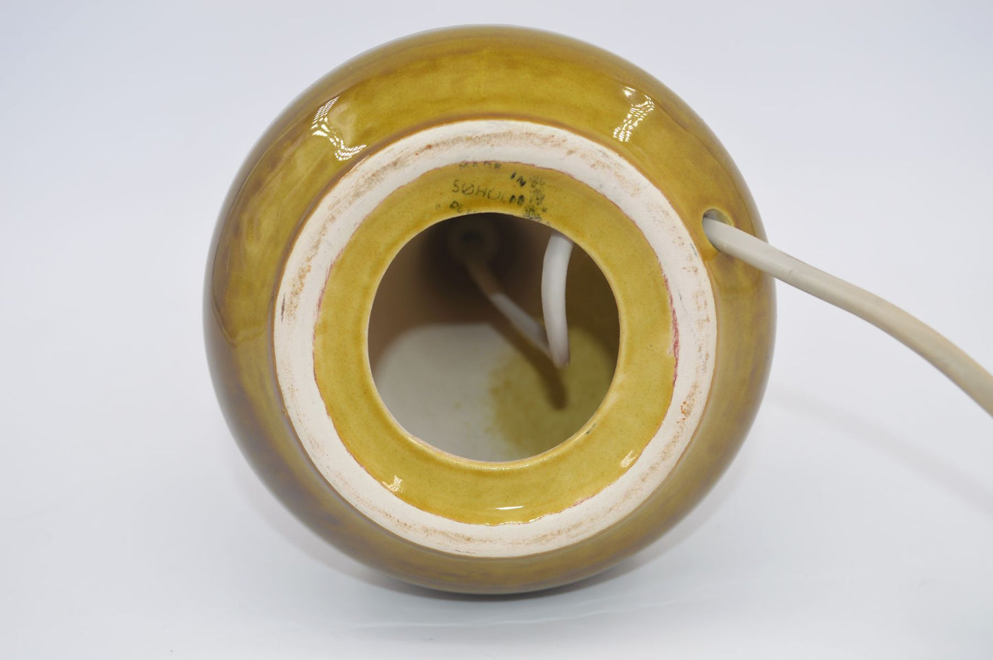 Mid-Century Modern Søholm Stentøj Danmark grüne Keramik Lampe 1218 Arne Finne Nielsen 1960s Danish Modern Design - Bornholmer Kunstkeramik