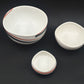Vintage Royal Copenhagen Fajance Schalen Set 5/5318, 5/5114, 5/5329 Danish Design 1980er Jahre Baca Serie MCM Designklassiker