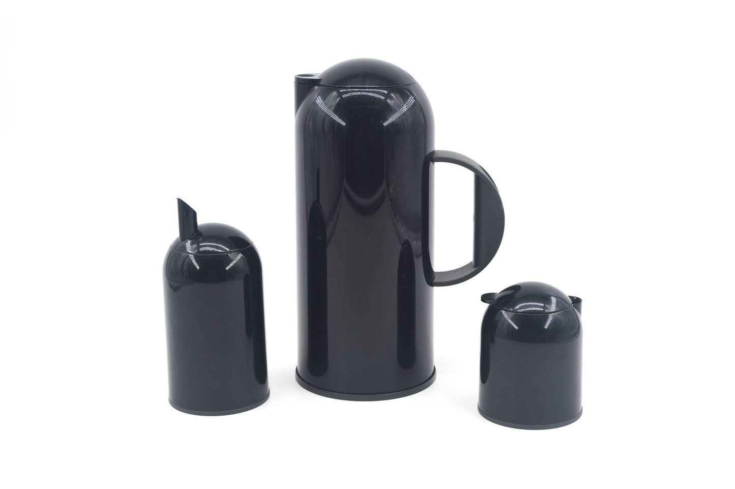 Vintage Rosti Denmark Formula 1 Kaffee oder Tee Set mit Isolierkanne Design Johan Weernink - 1980s MCM Memphis Design