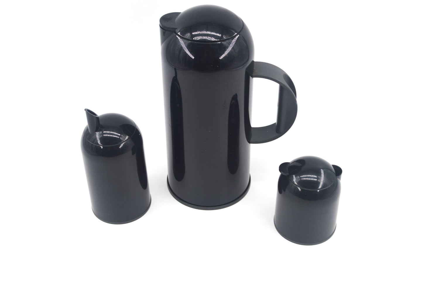 Vintage Rosti Denmark Formula 1 Kaffee oder Tee Set mit Isolierkanne Design Johan Weernink - 1980s MCM Memphis Design