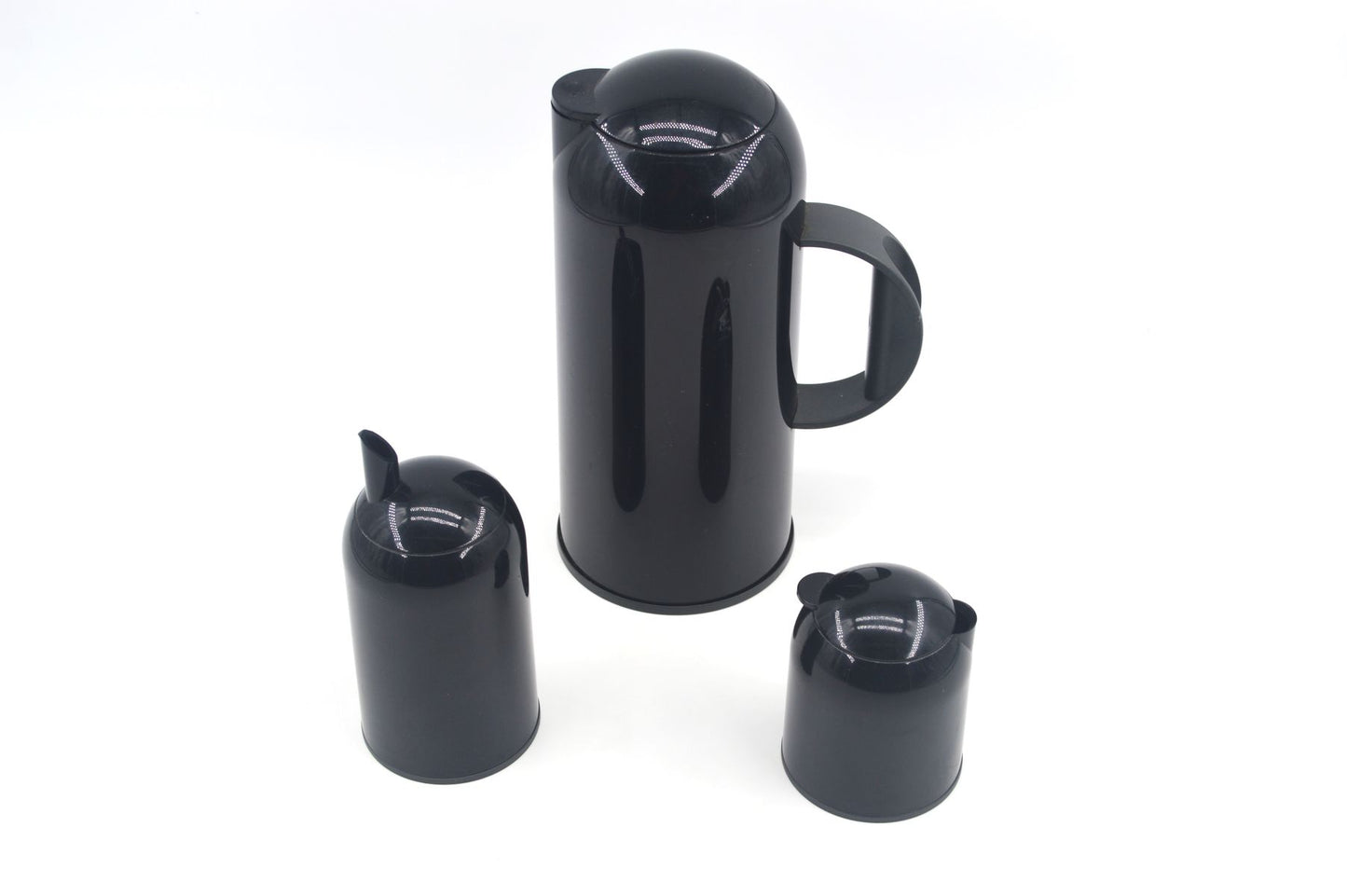 Vintage Rosti Denmark Formula 1 Kaffee oder Tee Set mit Isolierkanne Design Johan Weernink - 1980s MCM Memphis Design