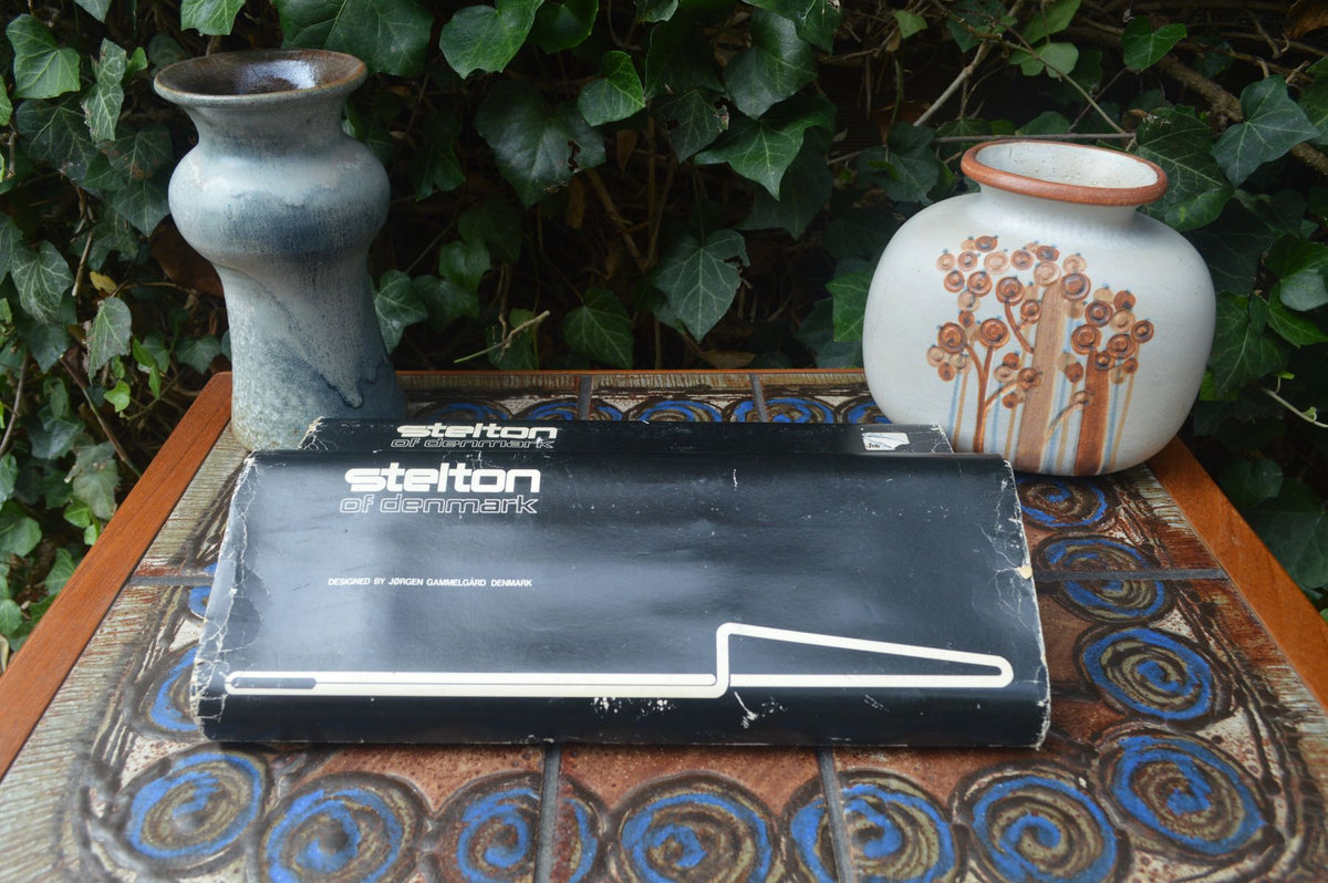 Mid-Century Stelton Fonduegabeln Jørgen Gammelgaard Design in Originalverpackung dänisches Vintage Design Besteck 1970s Danish Modern Design