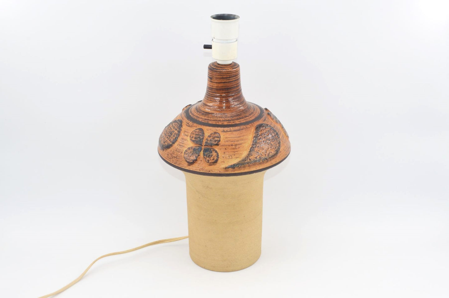 Große Mid-Century Tischlampe 3081-2 Haico Nitzsche für Søholm Stentøj Dänemark 1970s Danish Designklassiker - Bornholmer Vintage Tischlampe