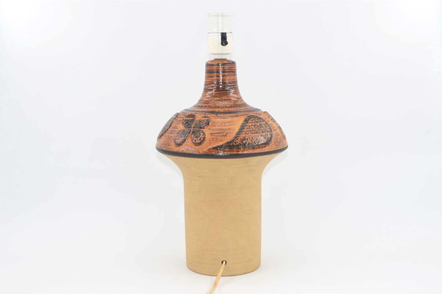 Große Mid-Century Tischlampe 3081-2 Haico Nitzsche für Søholm Stentøj Dänemark 1970s Danish Designklassiker - Bornholmer Vintage Tischlampe