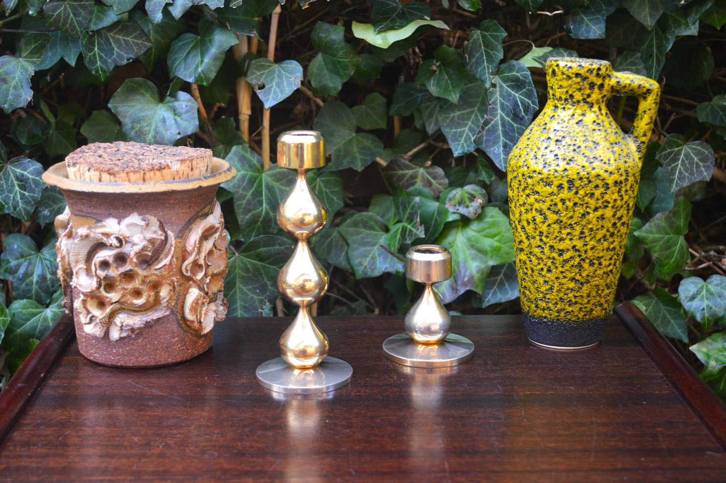 Vintage Design Asmussen Danmark 24 Karat vergoldete Design Kerzenhalter Hugo Asmussen Design 1970s dänische MCM Designklassiker