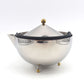 Vintage Bodum Tea Ball Design Teekanne mit Teesieb - 1980s Carsten Jorgensen Design, postmoderne dänische Edelstahl Teekanne Memphis Stil