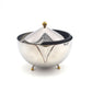 Vintage Bodum Tea Ball Design Teekanne mit Teesieb - 1980s Carsten Jorgensen Design, postmoderne dänische Edelstahl Teekanne Memphis Stil