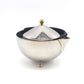 Vintage Bodum Tea Ball Design Teekanne mit Teesieb - 1980s Carsten Jorgensen Design, postmoderne dänische Edelstahl Teekanne Memphis Stil